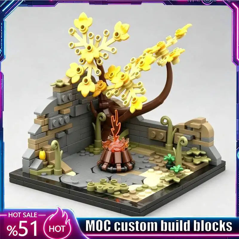 292PCS Fantasy Game Scene MOC Model Custom Puzzle Blocks DIY Creative Assembly Educational Toy Collection Display Birthday Gift