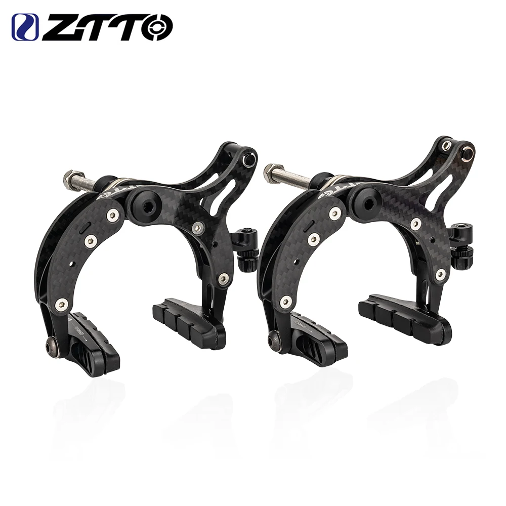 ZTTO Carbon Folding Bike Rim Brake Front and Rear Brake Dual Pivot Caliper Ultimate Lightweight Side Pull C Clipper
