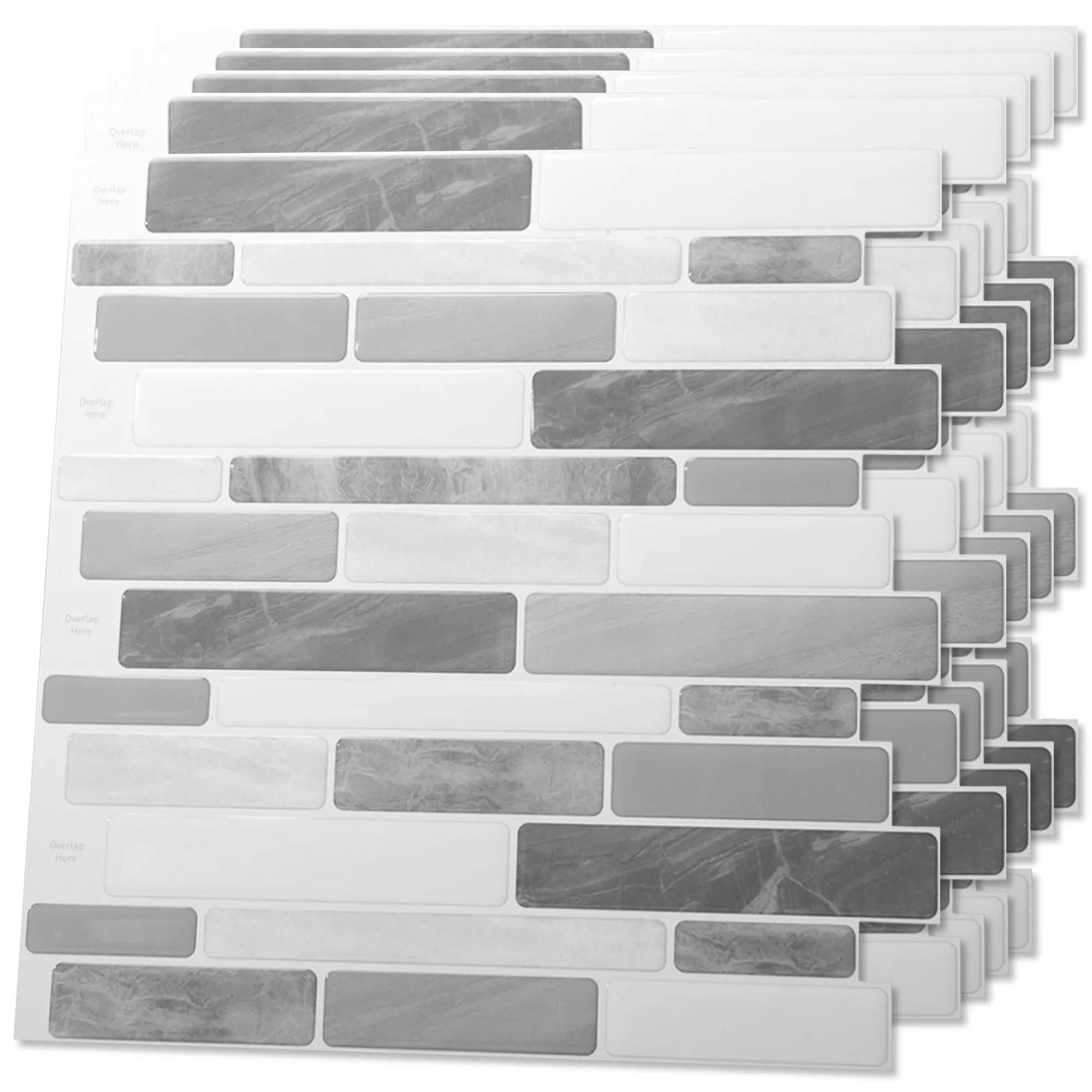 Art3d 10-Sheet Peel and Stick Backsplash, 12 in. x 12in. Vinyl Marble Design