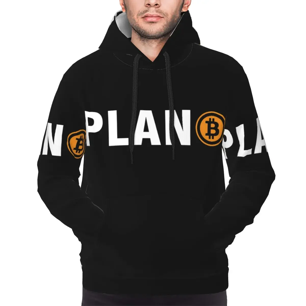Bitcoin Logo Hoodie Harajuku Pullover Autumn Winter Men's Women's Sweatshirts Long Sleeve Tops
