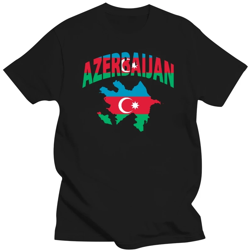 Men tshirt Short sleeve Azerbaijan flag  T Shirt  One neck Women t-shirt