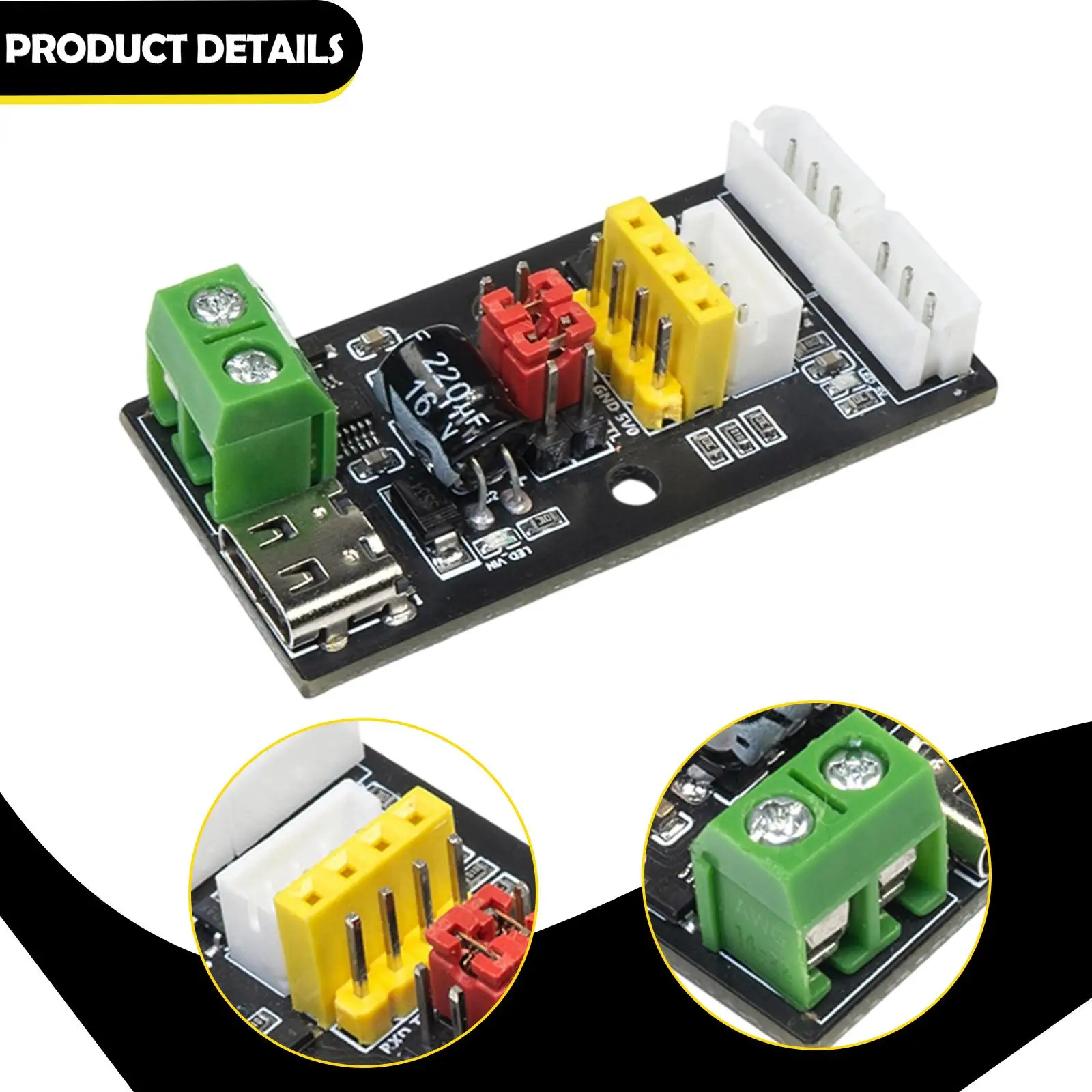 Serial Adapter Board Replacement Multi Function USB to TTL Module Parts Wear Resistant 5A for Device Testing
