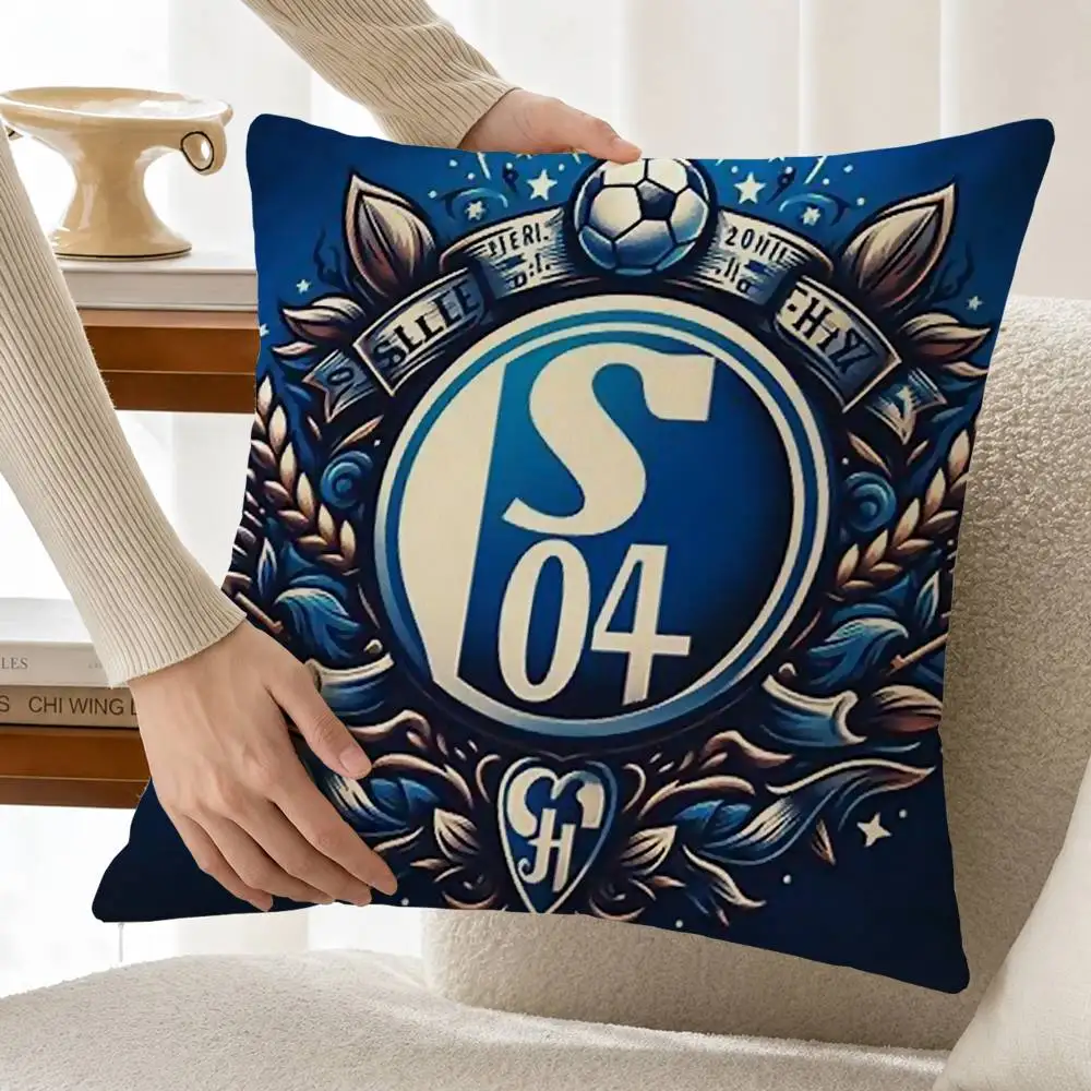 Die Knappen FC S-Schalke 04 Cotton Linen Square Pillow Covers Home Decor Gifts