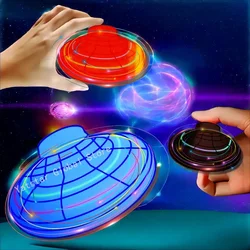 Mini bola voadora brinquedos bola mágica voando girador vôo giroscópio ufo ponta do dedo drone aeronave indução giroscópio brinquedo de descompressão