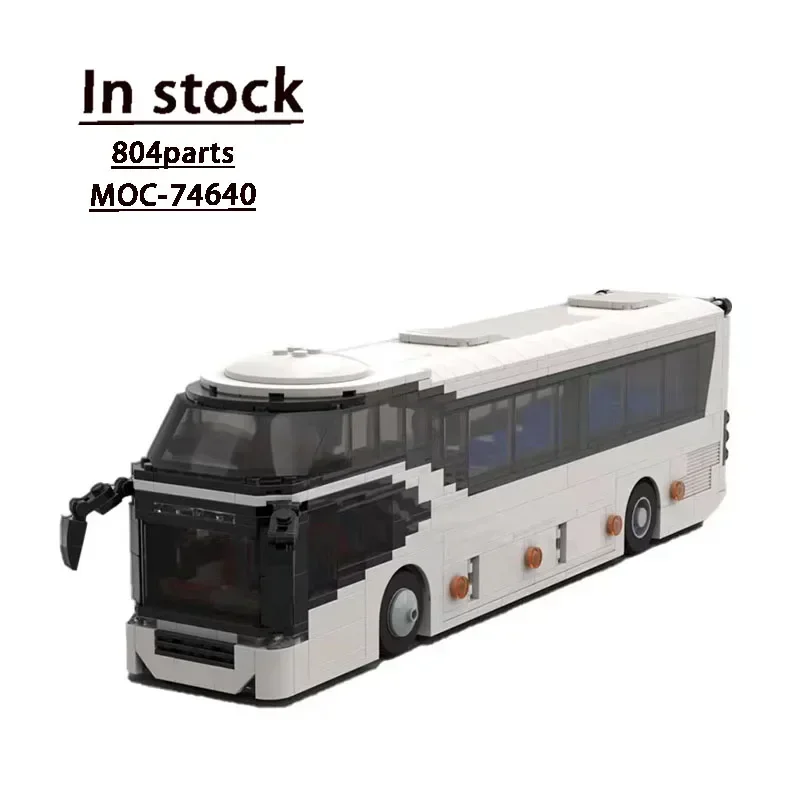 MOC-74640 City Transport Bus Assembly Stitching Building Blocks Model MOC Creative Building Blocks Toys Kids Birthday Toys Gifts