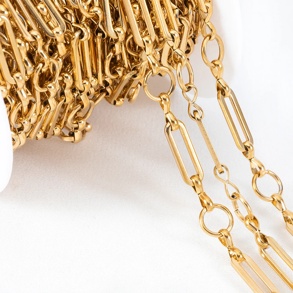 Trendy 1M Stainless Steel Chain Link Thin Necklace Men hollow chain Women for Jewelry Making DIY Bracelet Accessories Wholesale