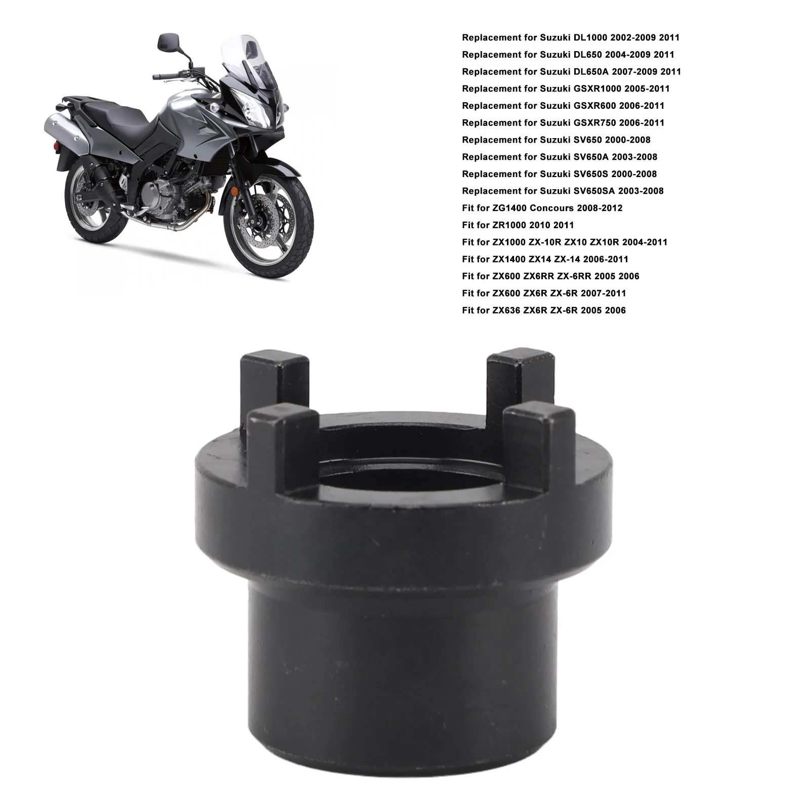 

Swingarm Pivot Nut Tool Practical 09940‑14940 Swingarm Pivot Shaft Nut Removing Tool Easy To Use for ZG1400 ZR1000 ZX1000