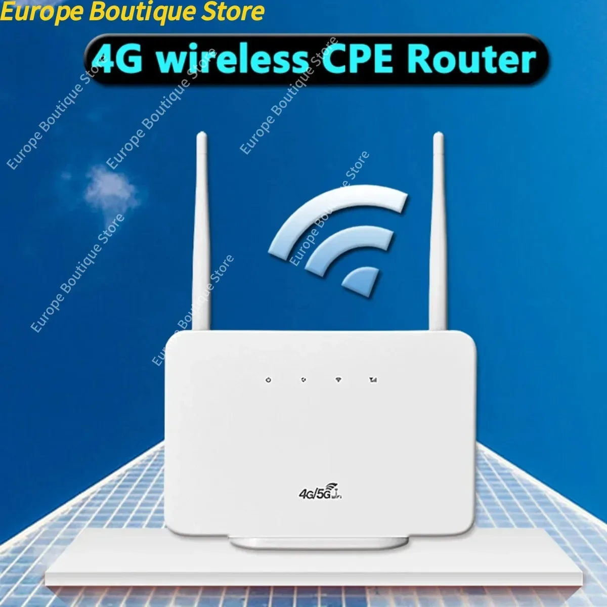 Router bezprzewodowy 4G 300Mbps Modem bezprzewodowy 4G z zewnętrzną anteną i gniazdem na kartę SIM, wtyczka EU, do domu, podróży i pracy