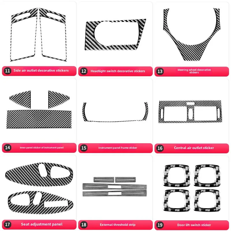 Adecuado para BMW 06-10 X3 E83 piezas modificadas control central panel de CD accesorios adhesivos decorativos