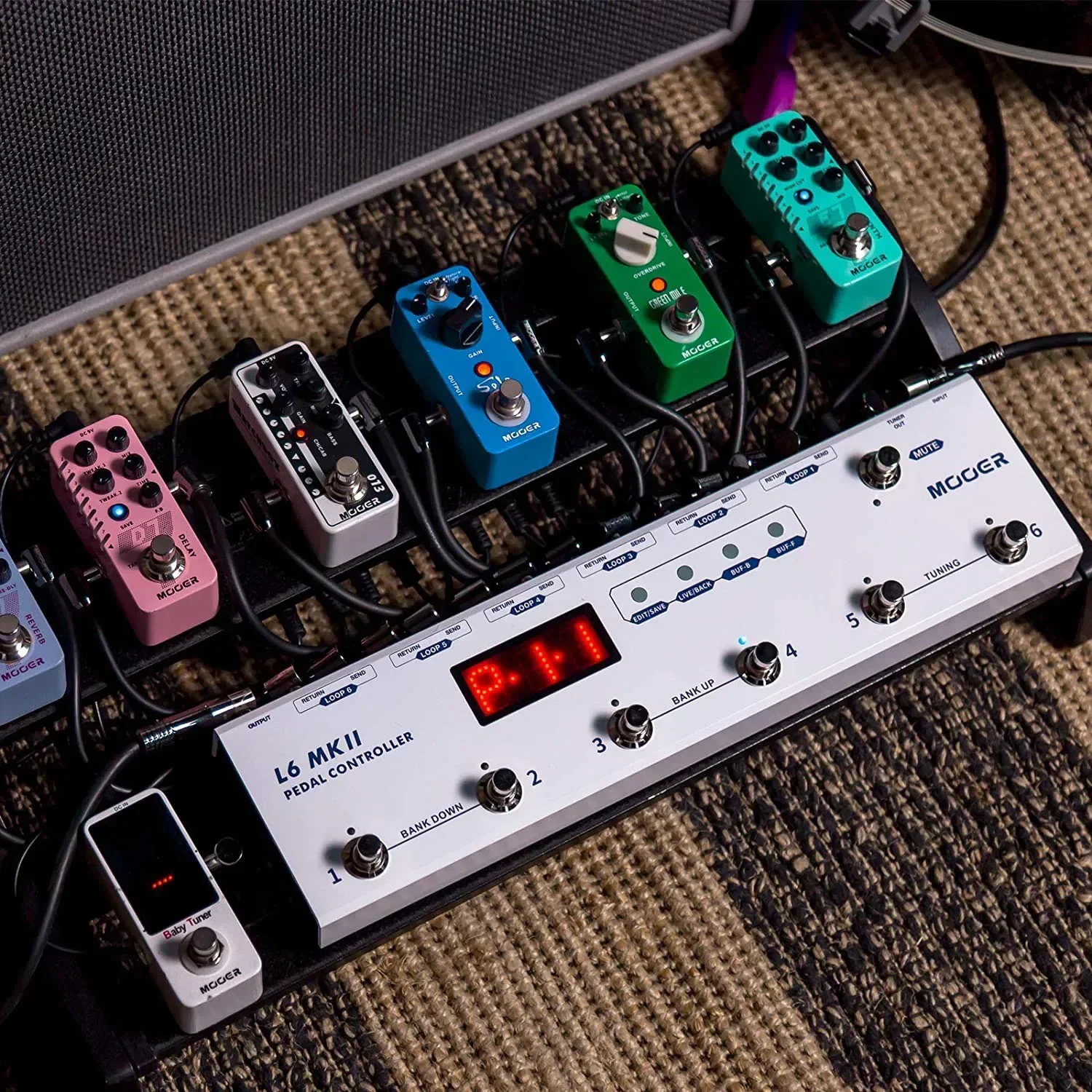 MOOER PCL6 MKII Guitar Pedal Controller Programmable Loopswitcher with 6 Loops L6 PL6 Pedal With Connector Guitar Accessories