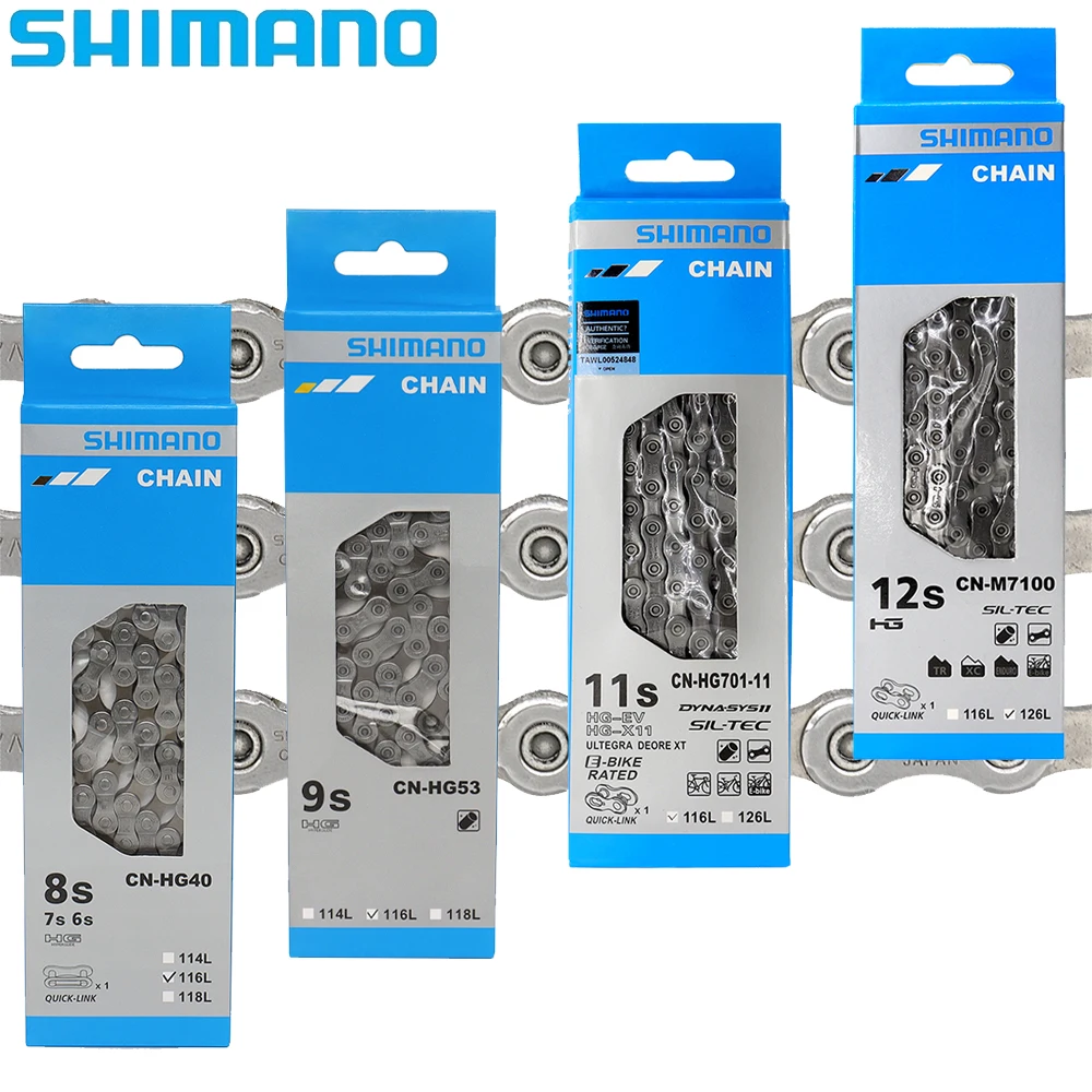 SHIMANO 6/7/8/9/10/11/12 Speed HG40 HG53 HG54 HG601 HG701 HG901 M7100 M8100 M9100 LG500 Bike Chain For MTB Road Bike Parts