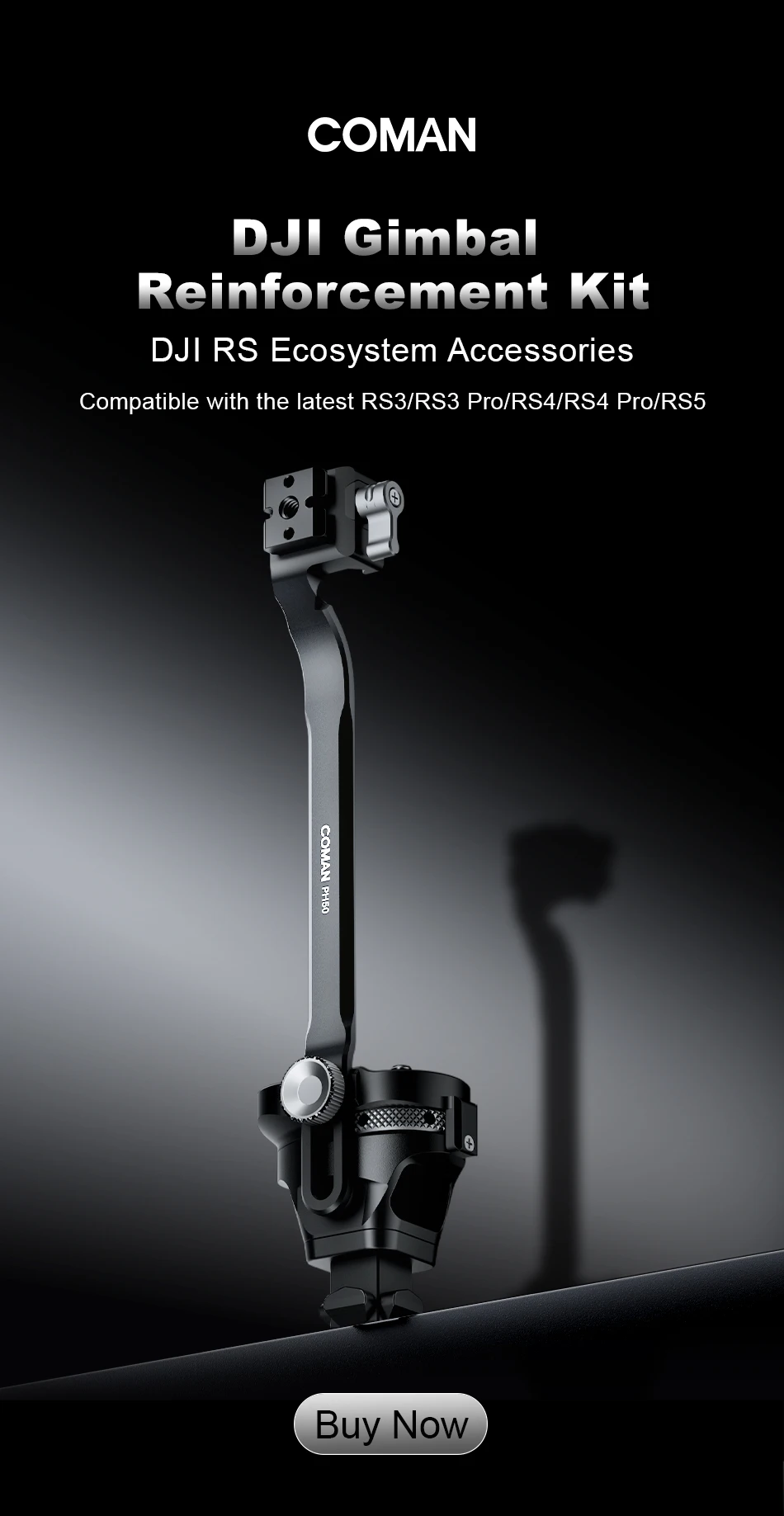 COMAN PH50 DJI Gimbal-Verstärkungsstabilisator Sicherheitsverbindungsset für DJI RS3 Pro RS4 Pro RS5 Stativ Einbeinstativ Zubehör – Detail 1