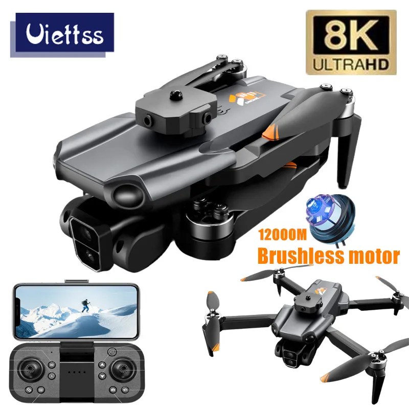 

Профессиональный HD-Квадрокоптер S119 Drone 8K с широкоугольным оптическим потоком, обход препятствий на 360 °, с бесщеточным двигателем и дистанционным управлением