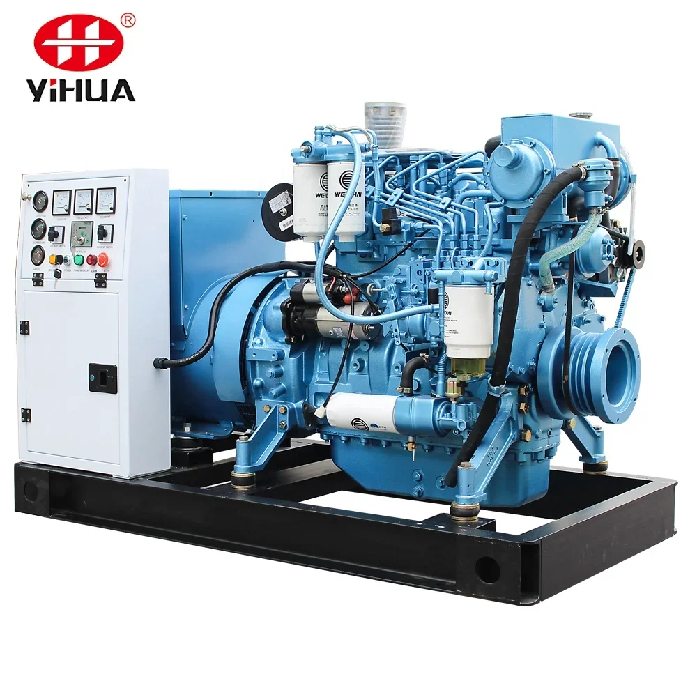 20KW 100KVA 15KVA-500KVA Marine d i e s e l Generator for ship with CCS by Weichai Yuchai US Engine