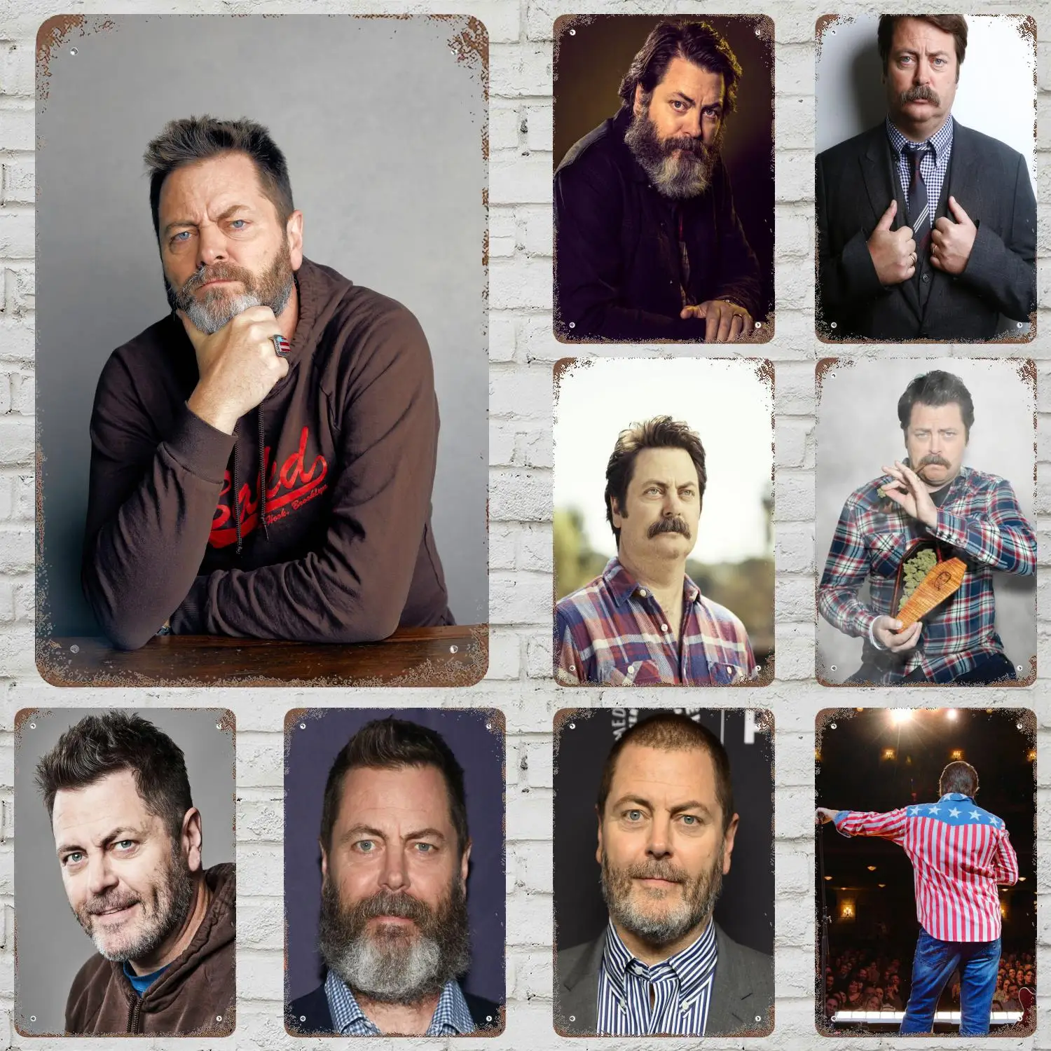 Nick offerman-letreros de Metal Vintage, carteles de estaño, decoración de carteles de capitán para Bar, Pub, Club, decoración de pared de cueva de hombre