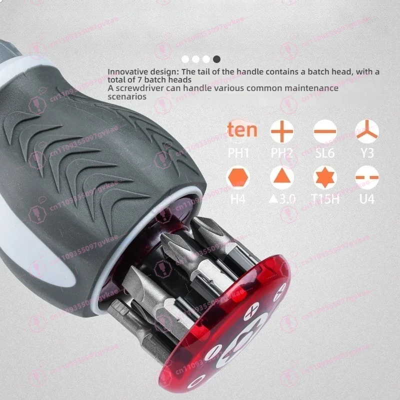 Multi-Angle Ratchet Screwdriver Set - Home Repair with Phillips/Flat Bits - view 3