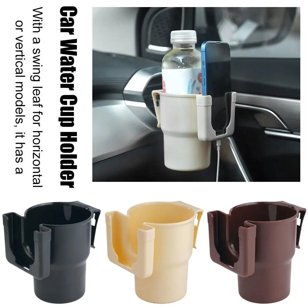 Car Mounted Beverage Cup Holder Solid Color Air Vent Outlet Drink Coffee Bottle Holder Universal Cup Holder