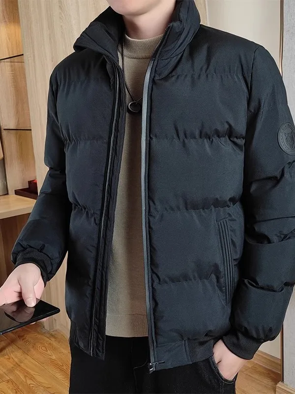 

Men's Faionable Hooded down Cotton Jaet ort Thi Warm Winter Coat Mexican Brand Loose Fit Long Sve Color