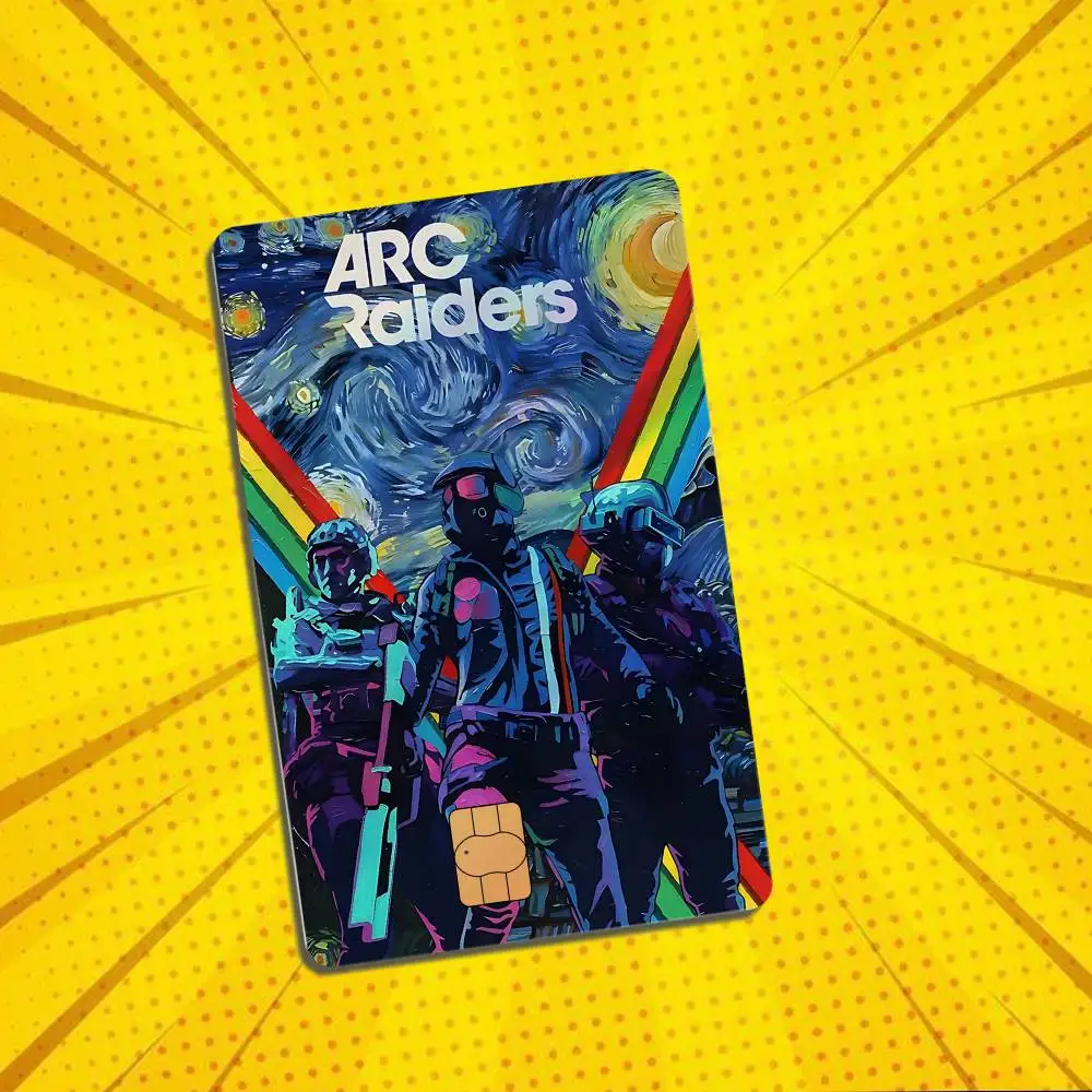 Stalker Juggernaut ARC Raiders Laser-like texture Card Stickers Credit Visa Debit Bank Charge Card Bus Metro Waterproof Sticker
