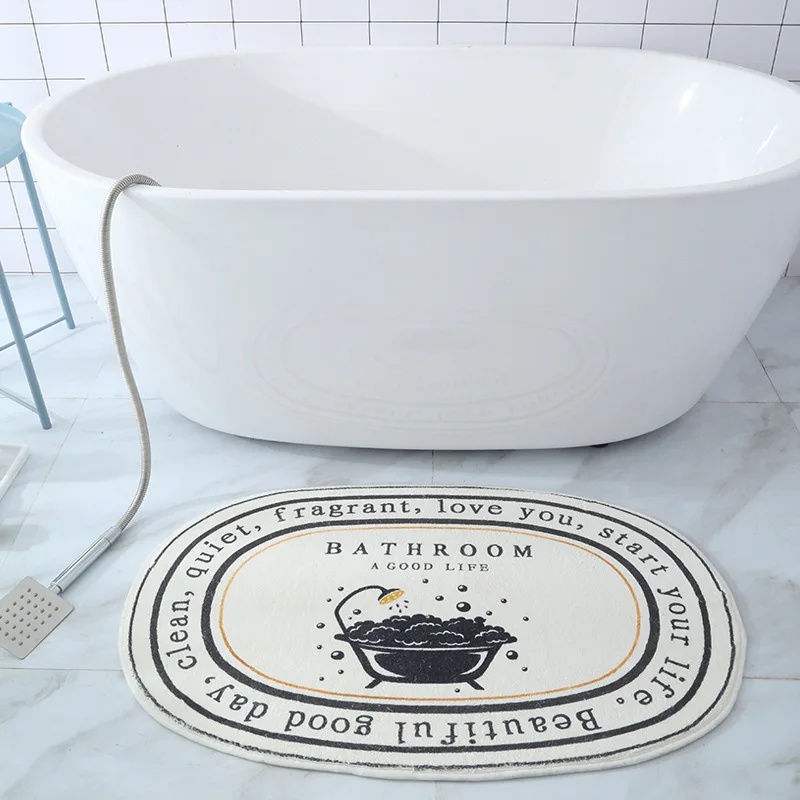Non-Slip Bath Mat Absorbent Carpets INS Style Doormat  Entrance Mats Balcony Porch Area Rugs Living Room Bathroom Alfombra view 2
