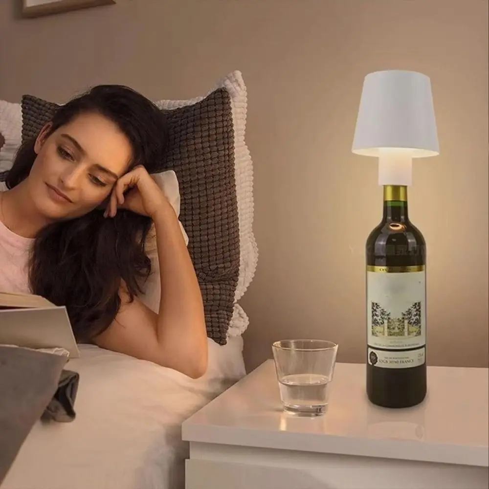 Reading Wine Bottle Lights RGB Breathing Light Mode Liquor Bottles Bar Cafe Atmosphere Night Light Type-c Interface