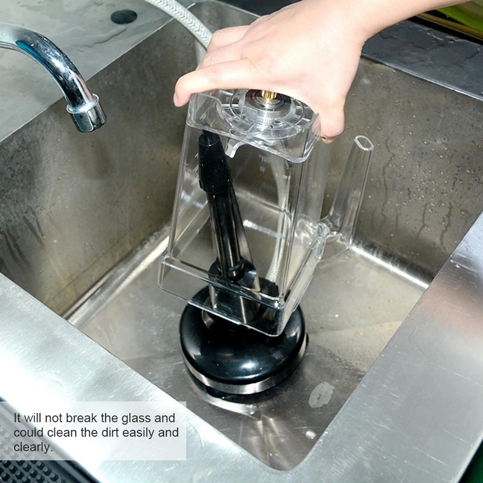 Portable Glass Blender Cleaning Rinser Cup Glass Washer for Bar Coffee Restaurant Home Kitchen