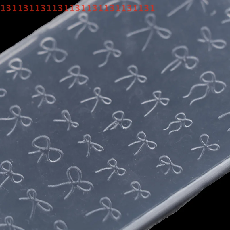 Bowknot قالب ثلاثية الأبعاد نحت ختم لوحات مانيكير الفن زينة DIY تصميم سيليكون مسمار الفن قالب قالب لسحر الأظافر