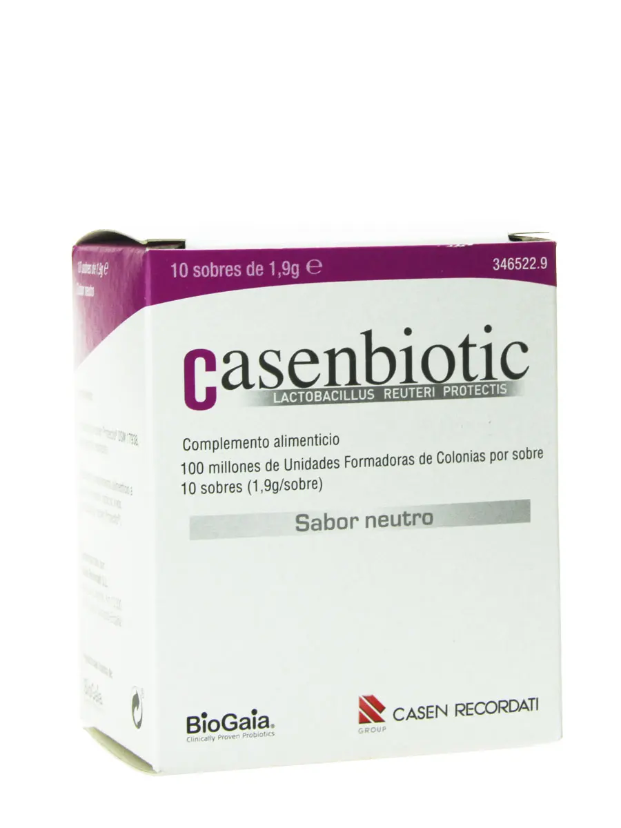 Casenbiotic neutral flavor 10 sachets-based on live lactic ferments. Helps intestinal flora