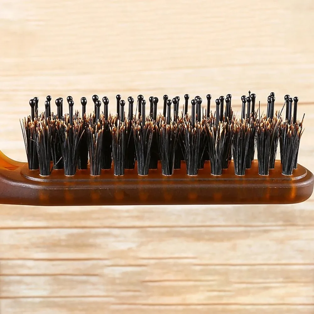 New Amber Boar Bristle Hair Brush Foldable Portable Styling Tool Scalp Massage Head Massager Scalp Massage Brushes