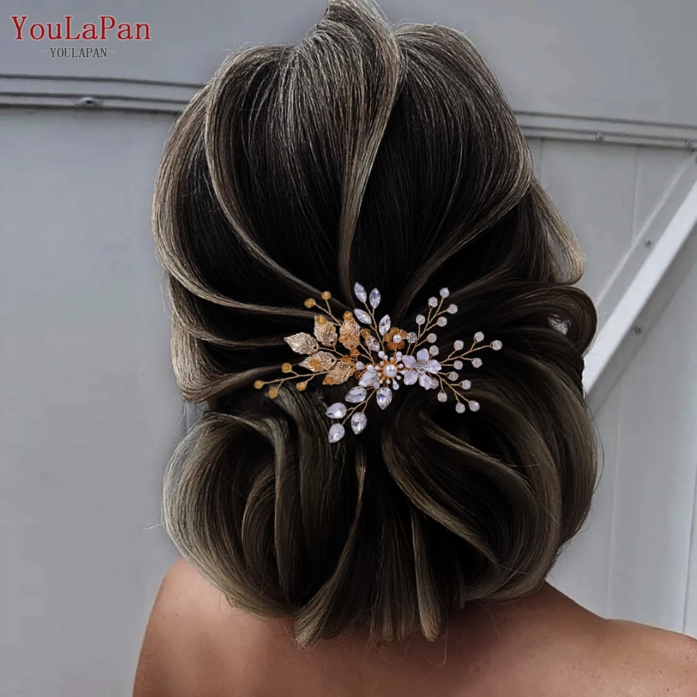 

YouLaPan HP67 Delicate Wedding Tiara Woman Combs Bridal Hair Clip Girls Head Piece Wedding Hair Accessories Bridesmaid Headwear