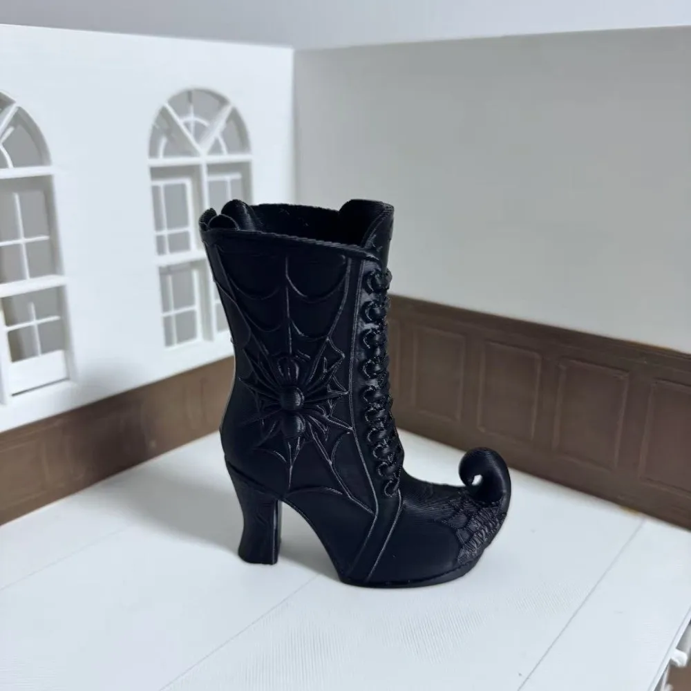 3D Printed Halloween Witch Pen Holder Vintage Unique Halloween Witch Boots Vase Gothic Makeup Brush Storage Rack Living Room