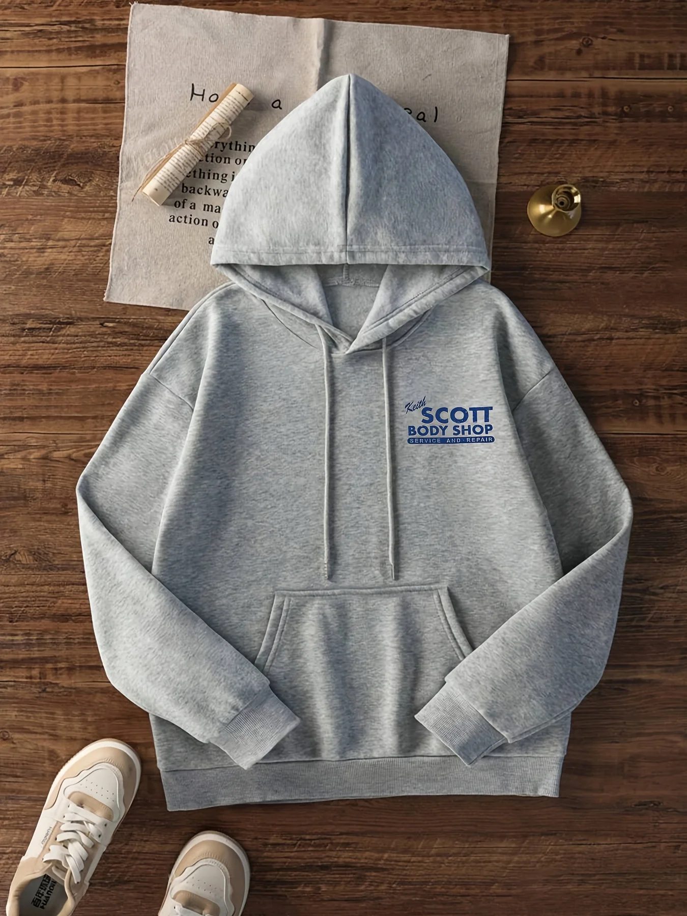 Streetwear Hoodie Herren Hip Hop Sport Garage Repair Slogan Rückengrafik Urban Loose Langarm Casual Kapuzenpullover – Detail 4