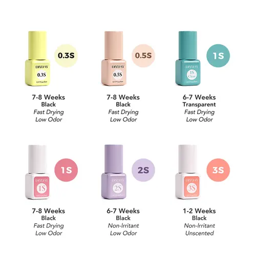 Imagen 2 del producto DIYDAY pegamento para pestañas 0,3 S 0,5 S 1S 2S adhesivo para extensión de pestañas 3S sin perfume Diy cluster 5ml pegamento para pestañas de secado rápido para herramienta de maquillaje