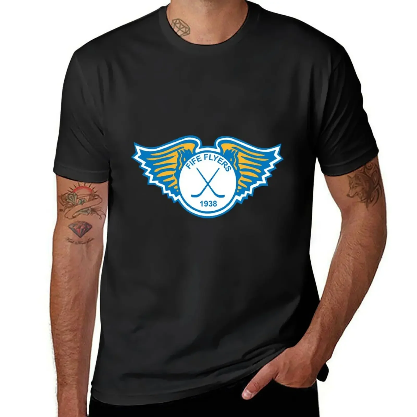 

Fife Flyers Hockey Logo T-Shirt oversized graphic tee Luxury man oversizeds shirts graphic tee Men's t-shirts