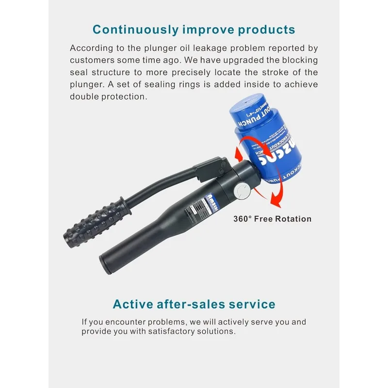 Kit de perfuração de furo hidráulico, 1/2 a 4 unidades, conjunto de cortador de buraco de conduíte elétrica, kit de ferramentas ko, perfurador de folha de metal