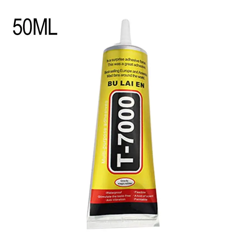 Adhesivo para reparación de tabletas y teléfonos móviles, pegamento con punta aplicadora, 15/50ML, T7000, color negro, 1 T-7000