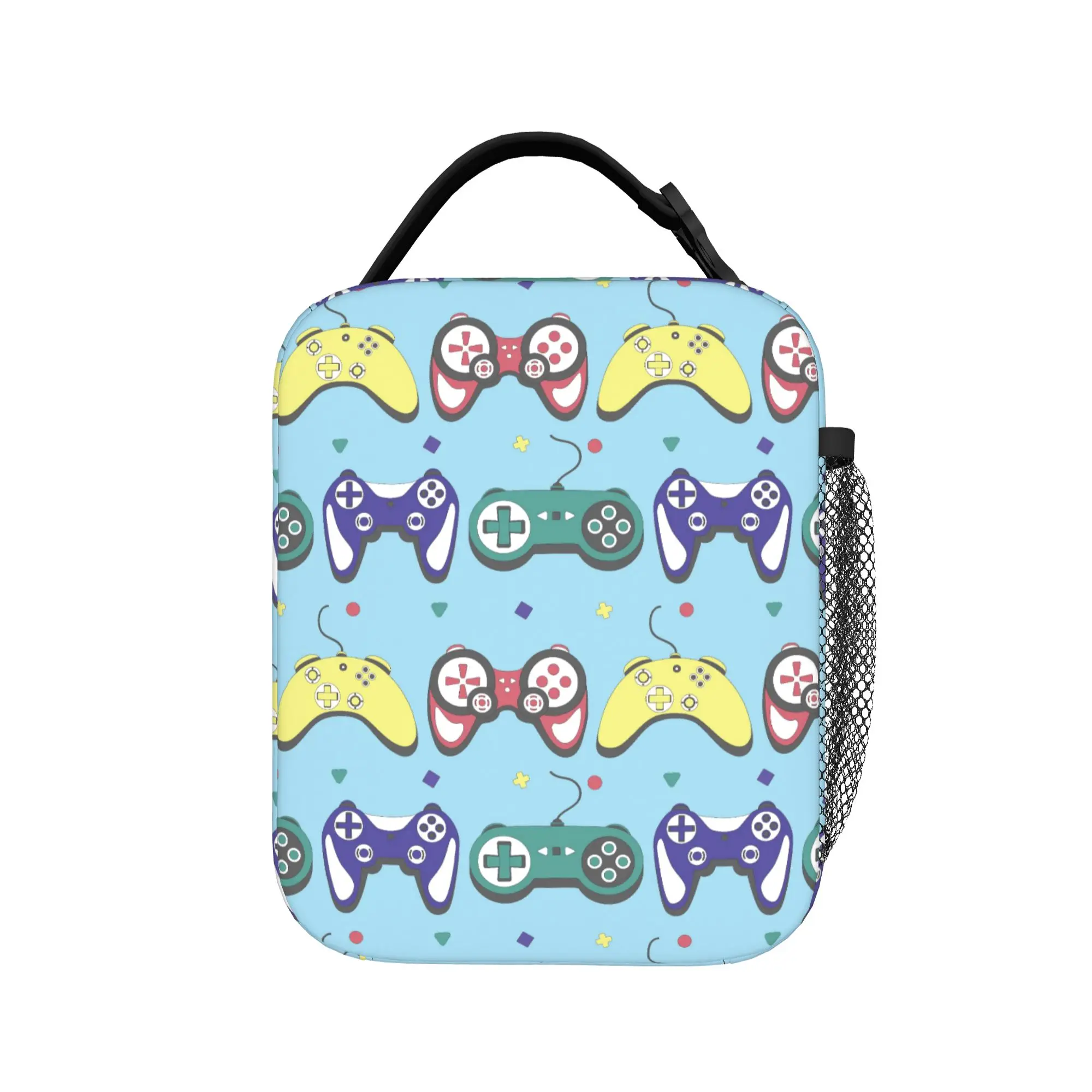 Game Controller Pattern Thermal Insulated Lunch Bags for Work  Portable Bento Box Thermal Cooler Lunch Boxes