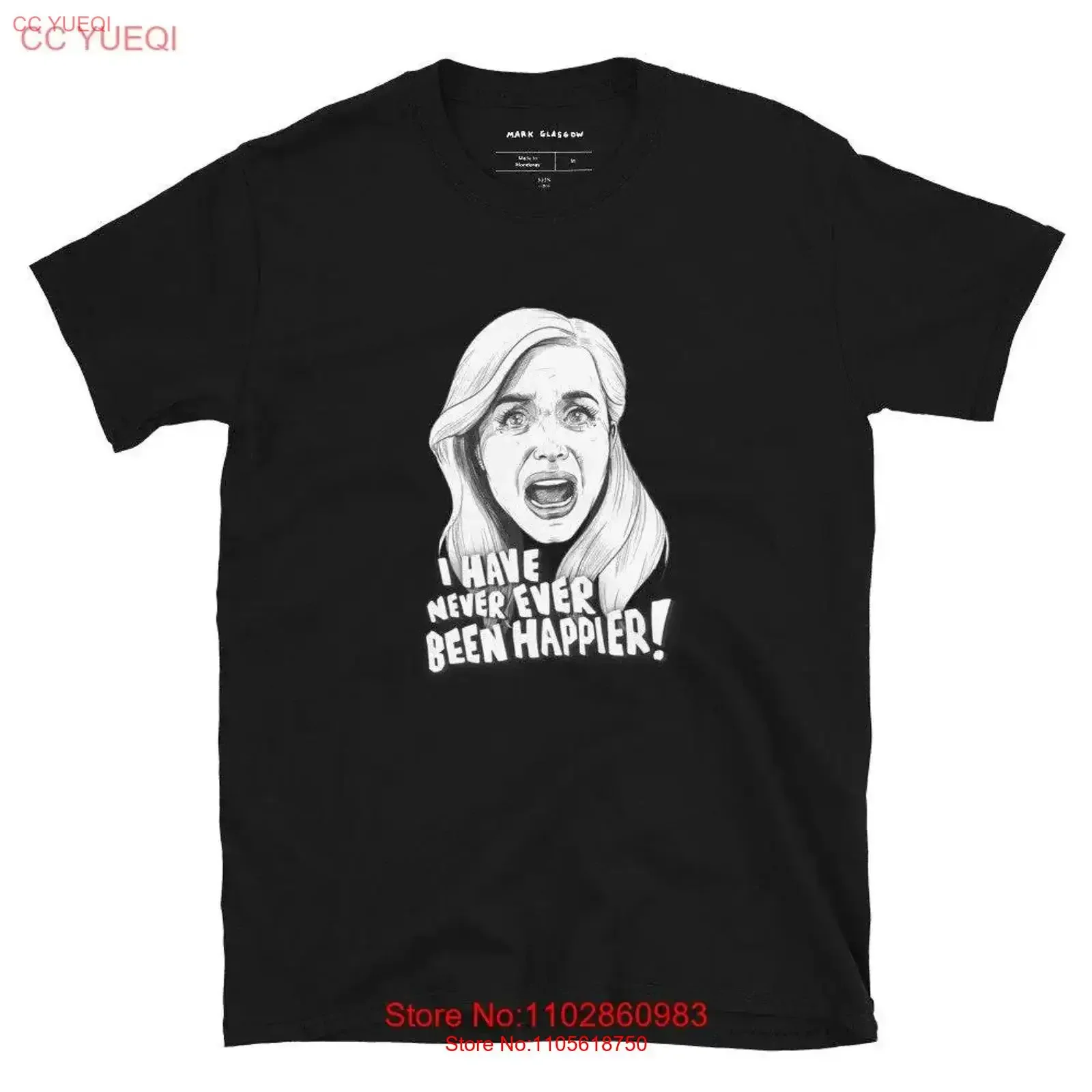 T-shirt vintage « I Have Never Ever Been Happier Cassie Euphoria » pour homme – Lavé, respirant, polyvalent, extensible, graphique, élégant