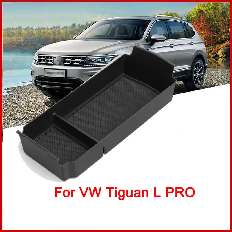 

For VW Tiguan L PRO 2024 ABS Center Armrest Storage Box Container Stowing Glove Box Car Accessories