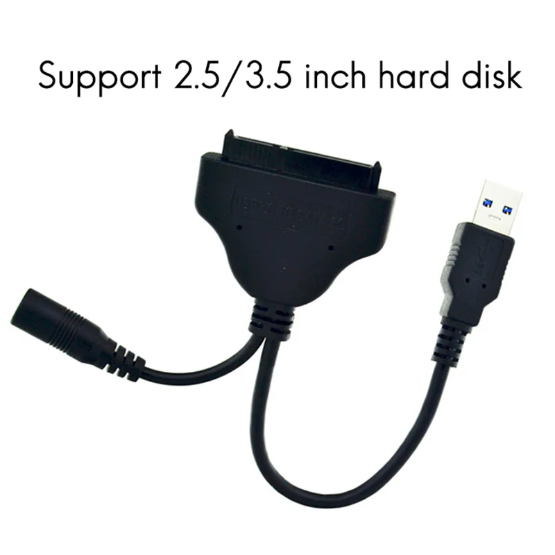 USB3.0 Easy Drive Cable USB to SATA3 Hard Disk Read 2.5/3.5 Inch Hard Disk Drive Adapter Cable with Power Interface