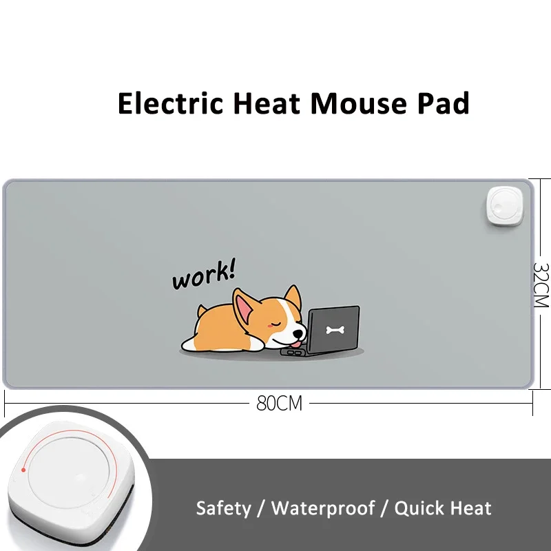 Electric Heat Mouse Pad Table Mat Display Temperatur Heating Mouse Pad Keep Warm Hand for Office Computer Desk Keyboard Mousepad