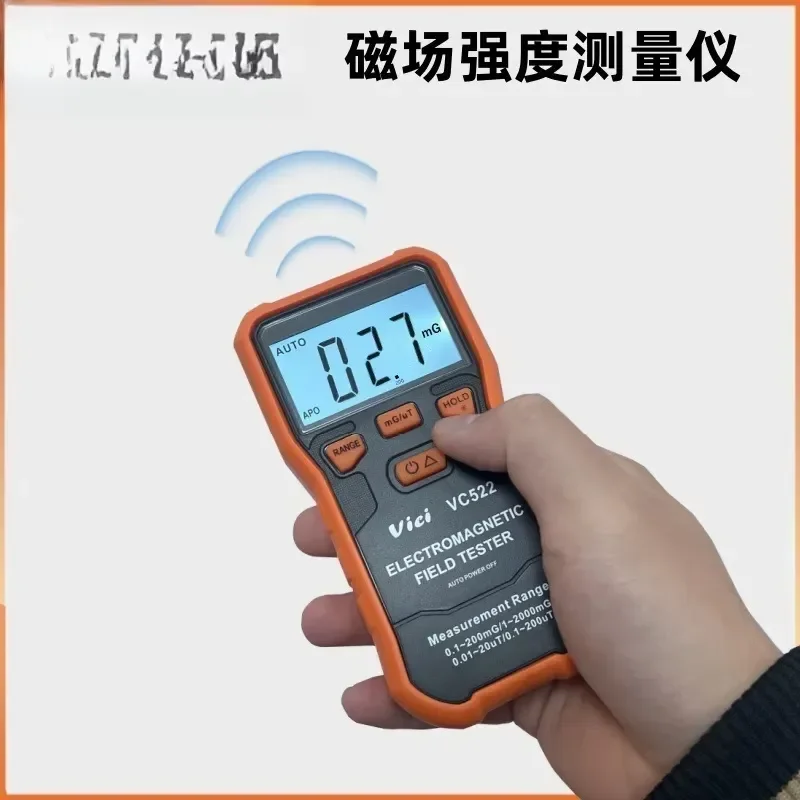 for handheld gauss meter magnetic field strength tester magnetometer radiometer truss measurement device portable