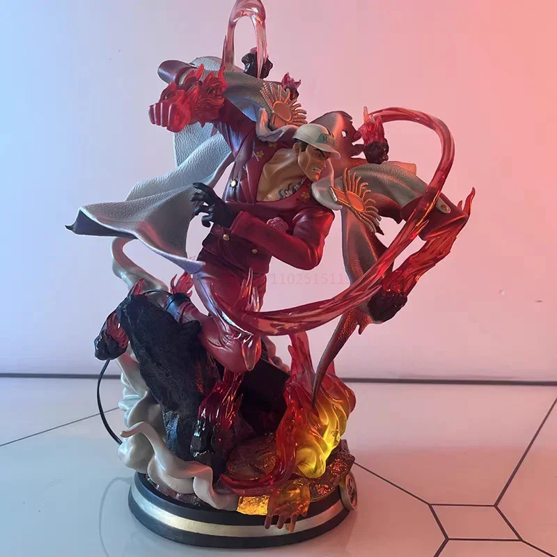 38 سنتيمتر قطعة واحدة مصباح ليد حتى ساكازوكي معركة GK تمثال الأدميرال Akainu كبير نموذج لجسم تحصيل هدايا عيد لعب الاطفال #3