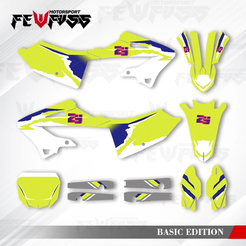 

Fewfuss графические наклейки наклейки мотоцикл фон на заказ для 2022 2023 2024 YZ125 125X 250 250X 001