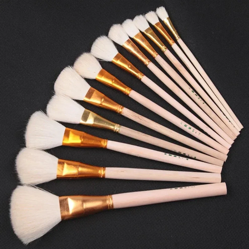 Pottery Soft Hair Fan-shaped Brush Good Water Absorption DIY Ceramic Large-area Coloring Brush Glaze Hydration Tool