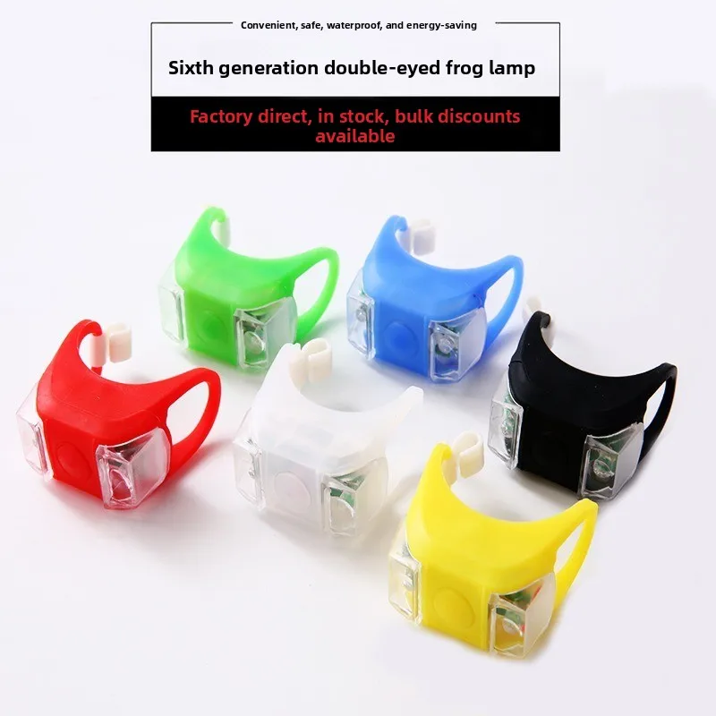 Luces de rana para bicicleta de sexta generación con lentes duales, luces de advertencia LED intermitentes para luces de scooter de conducción nocturna, equipo de ciclismo al aire libre