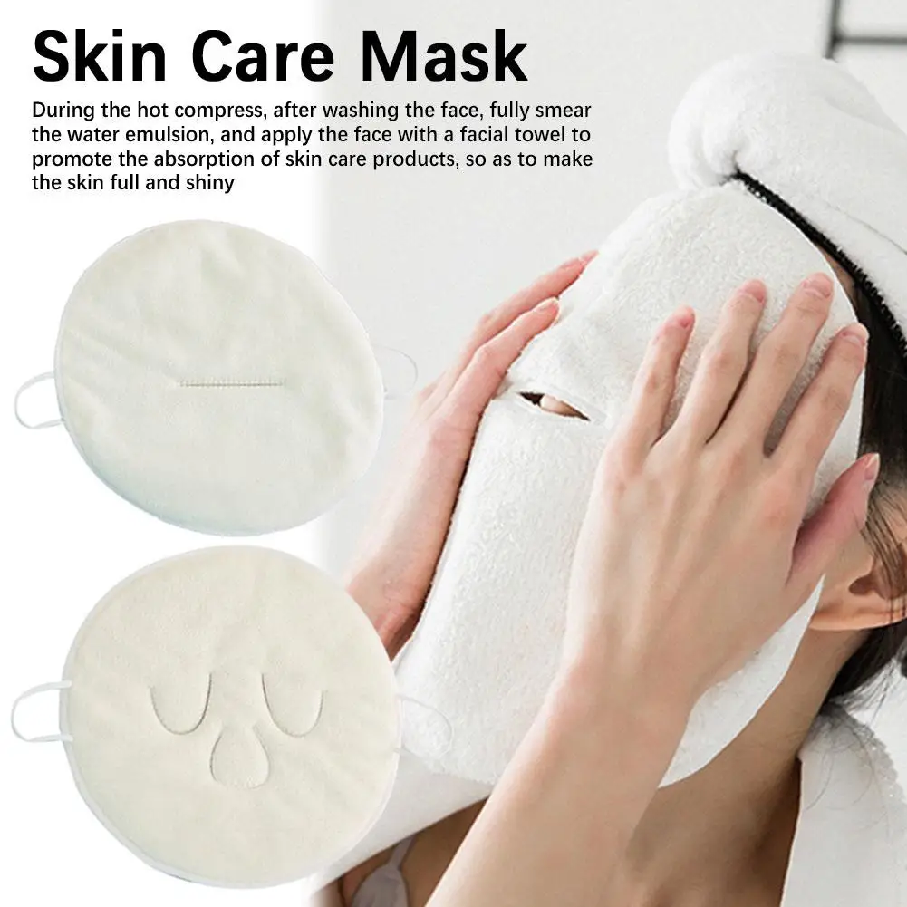 Hot Compress Cotton Towel Spa Face Towel Mask Facial Open Pores Moisturizing Steamer Hot Cold Skin Care Women Beauty Makeup Tool