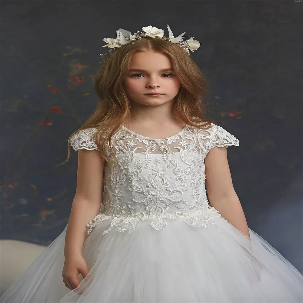 Flower Girl Dresses Gauze Fluffiness Lace The First Communion Girl Bridesmaids Child Girl Children's Clothing Dress