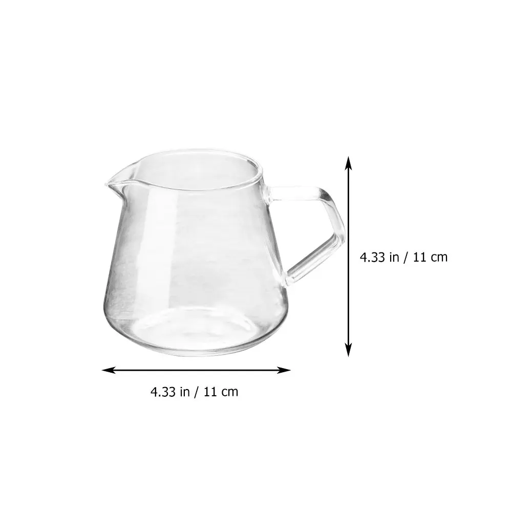 1Pcs 650Ml Premium Heat Cold Resistant Transparent Glass Coffee Pot Beak Spout for Pouring Tea Milk Whiskey Home Bar Tea