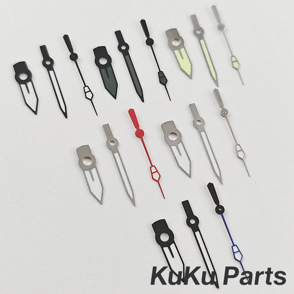 Super Luminous NH35 Hands C3 Green Watches Needles Suitable For NH34 NH35 NH36 NH38 NH70 NH72 Movement Watches Pointers Parts